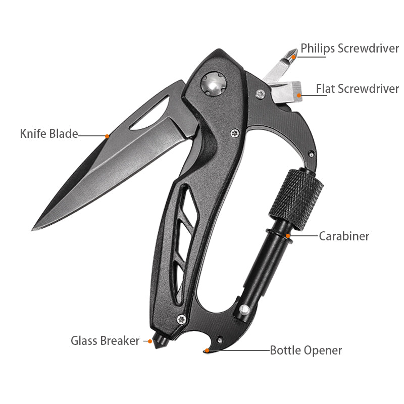2025 Latest Design Indoor Multi-Functional Knives Outdoor DIY High Strength Multi-Functional Knives Carabiner Tools-2